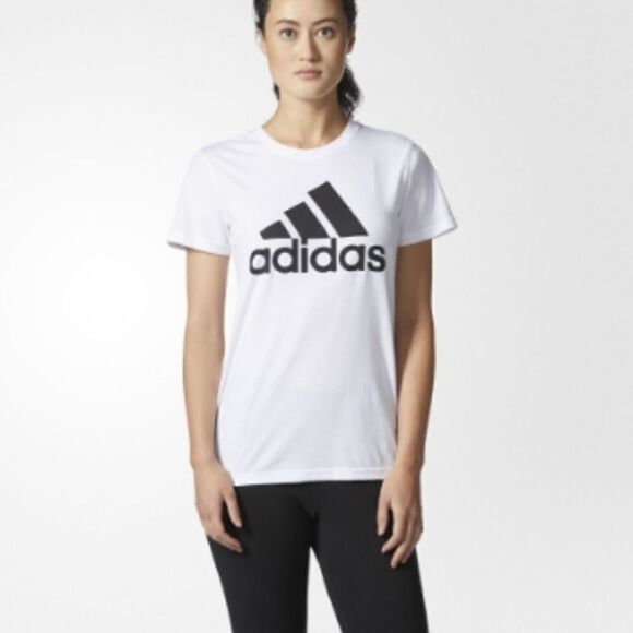 Adidas Women's Badge of Sports Classic Logo Tee Shirt - Picture 1 of 6